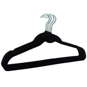 Velvet hook hanging clothes rack