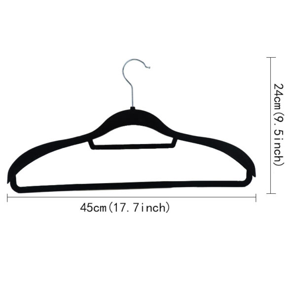 45cm velvet-covered wide clothes hanger - 图片 2