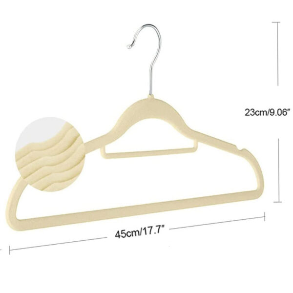 45 cm velvet double clothes hanger - 图片 3