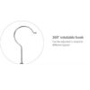 45 cm velvet bronze hook coat rack - 图片 2