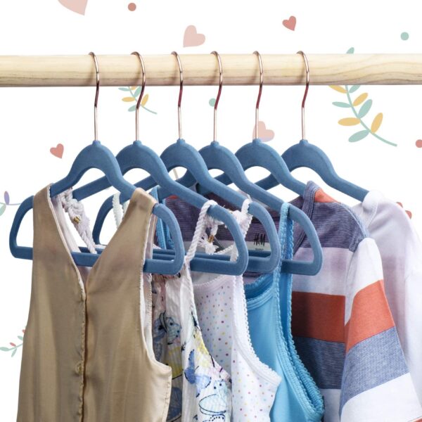 36cm children's velvet clothes hanger - 图片 4