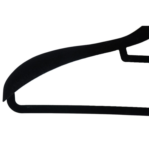 45cm velvet-covered wide clothes hanger - 图片 3