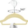 45 cm velvet double clothes hanger - 图片 4
