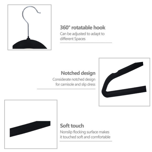 45cm velvet coat hanger - 图片 3