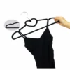 Heart-shaped velvet coat hanger - 图片 4