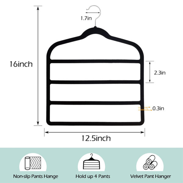 Four-slot trouser rack - 图片 4