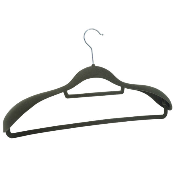 45cm velvet-covered wide clothes hanger - 图片 5