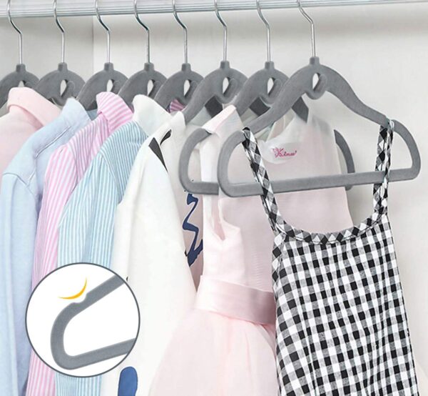 Velvet hook hanging clothes rack - 图片 5
