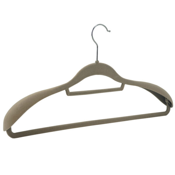 45cm velvet-covered wide clothes hanger - 图片 6