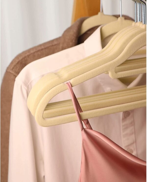 45 cm velvet double clothes hanger - 图片 7