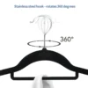 45cm velvet-covered wide clothes hanger - 图片 7