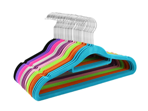 45 cm velvet double clothes hanger - 图片 8