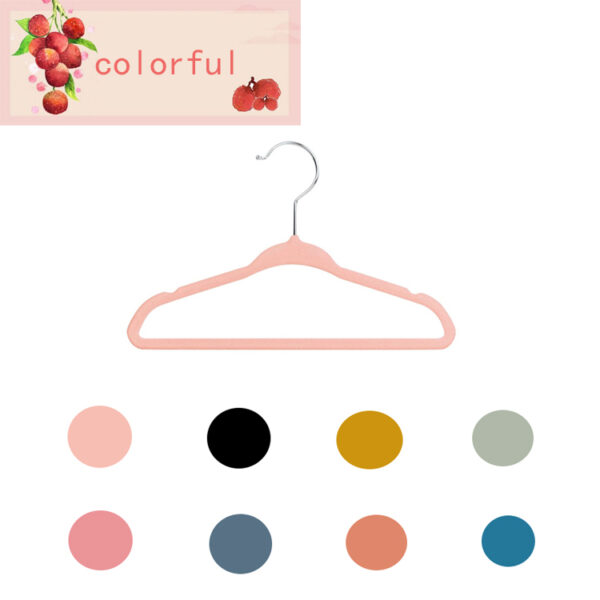 32cm children's velvet clothes hanger - 图片 2